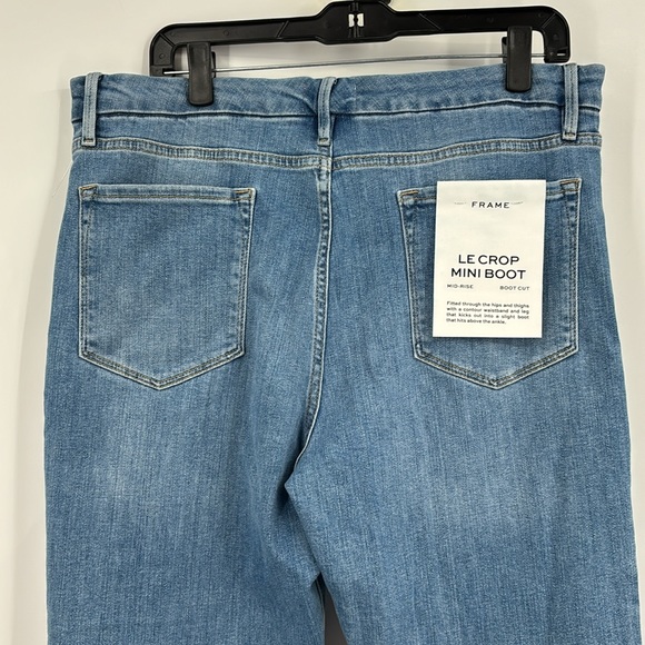 FRAME LE CROP MINI BOOT MID RISE JEANS 34 - Picture 7 of 13